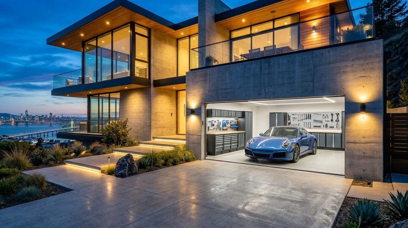 Saoirse Garage Door Repairs Garage Door Gliding Open Revealing Warm Illuminated Interior